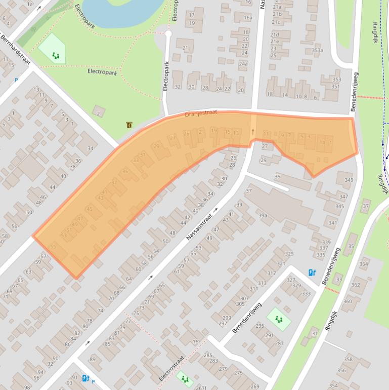 Kaart van postcodegebied 2983HL.