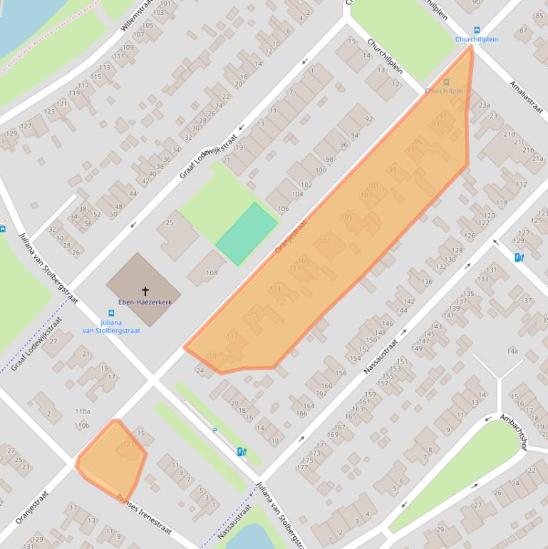 Kaart van postcodegebied 2983HN.