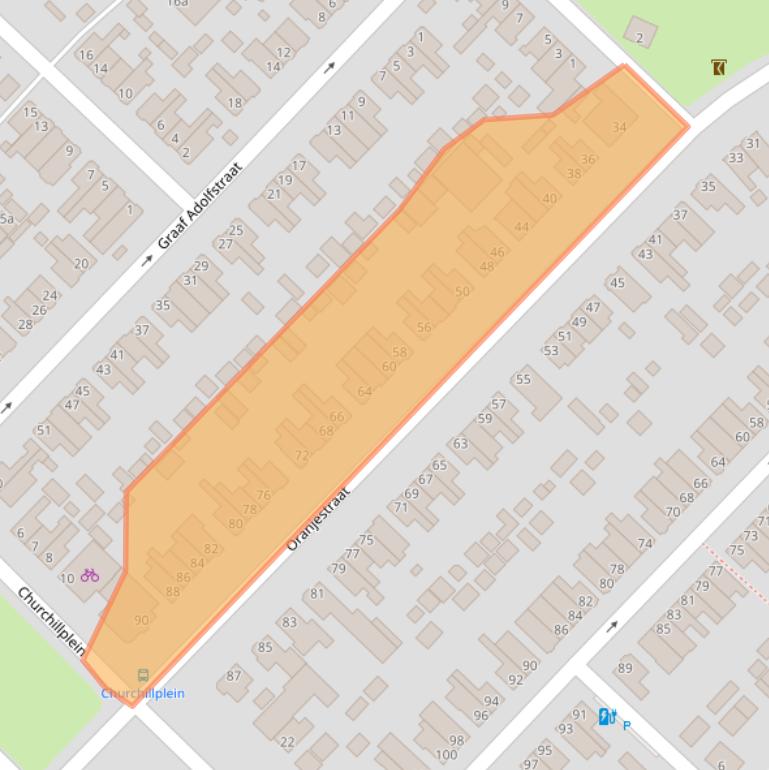 Kaart van postcodegebied 2983HT.