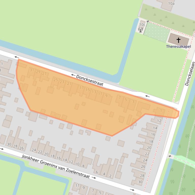 Kaart van postcodegebied 2983LD.