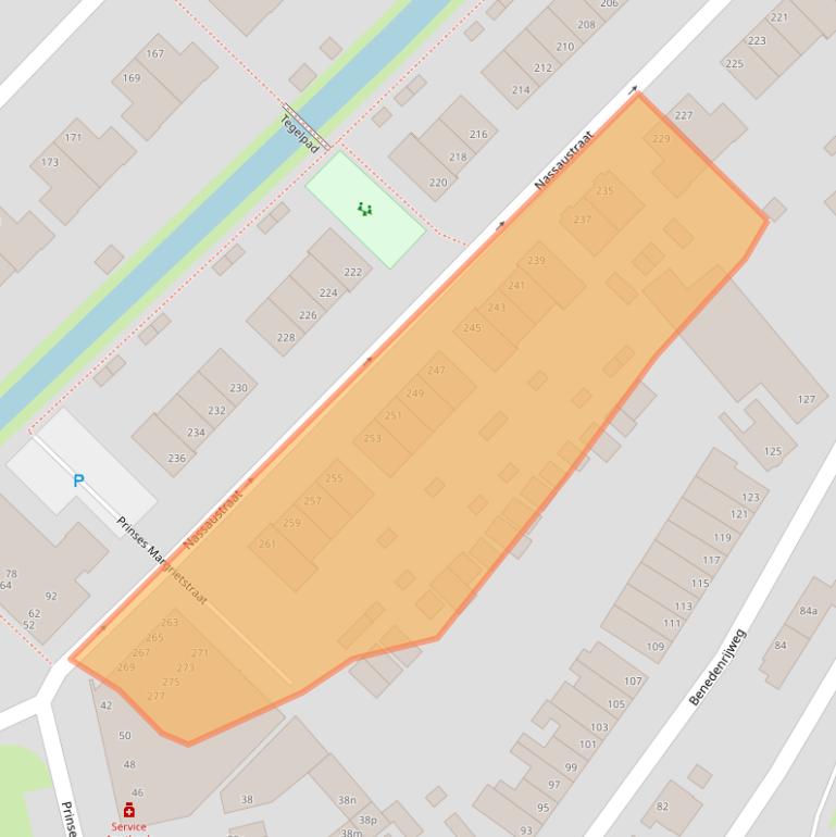 Kaart van postcodegebied 2983RG.