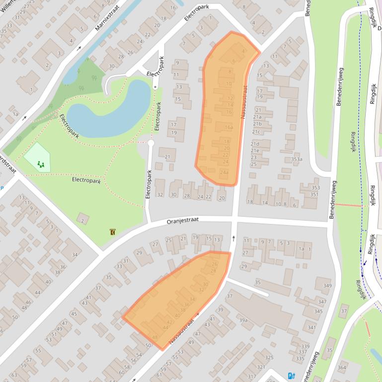 Kaart van postcodegebied 2983RH.