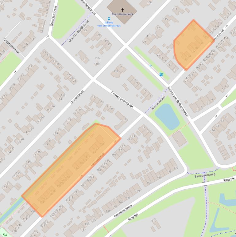 Kaart van postcodegebied 2983RL.