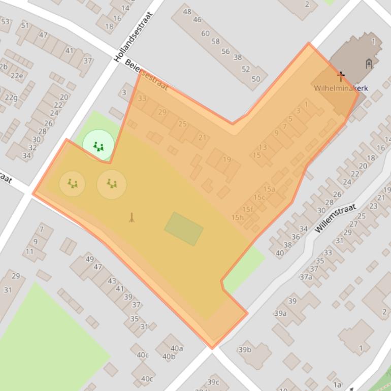 Kaart van postcodegebied 2983SB.