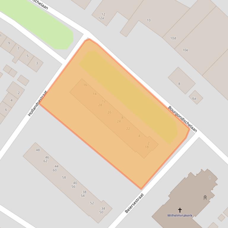 Kaart van postcodegebied 2983SE.