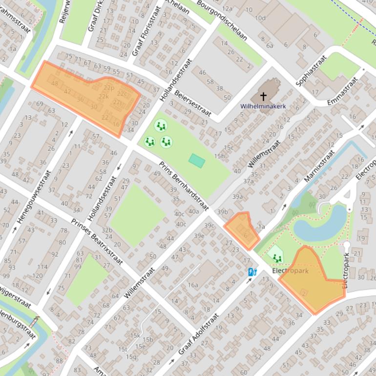 Kaart van postcodegebied 2983SM.