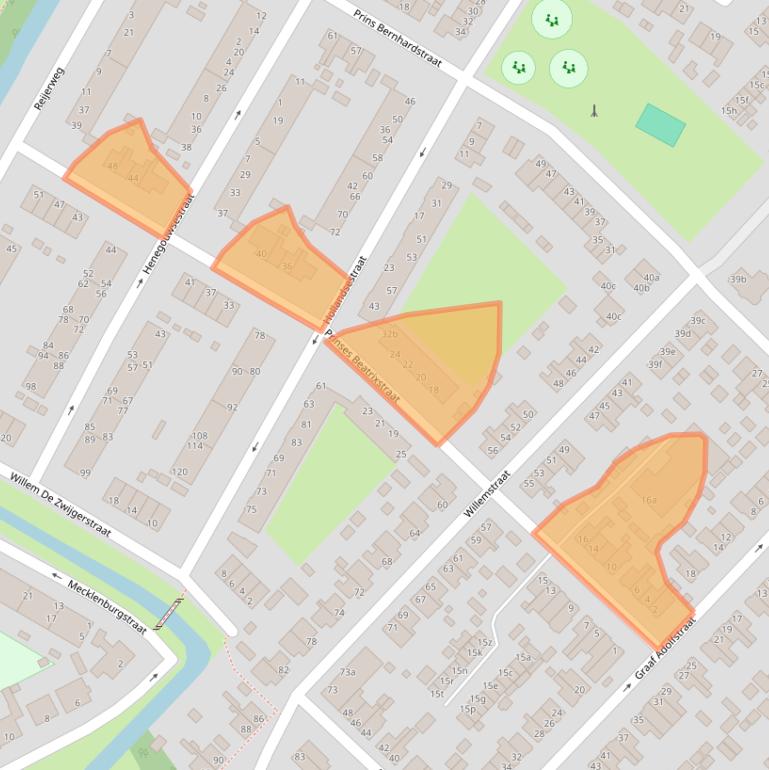 Kaart van postcodegebied 2983TR.