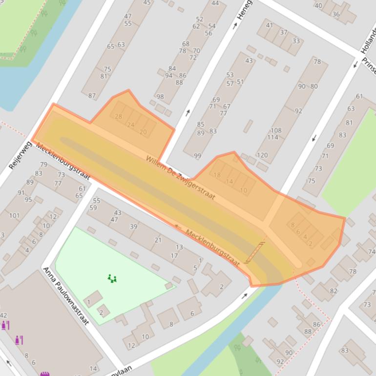 Kaart van postcodegebied 2983TS.