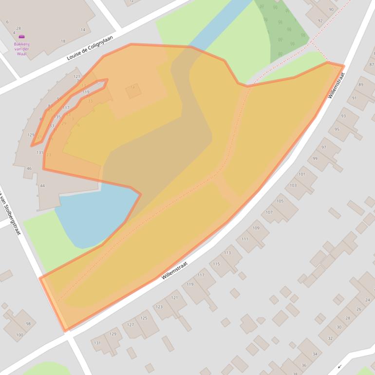 Kaart van postcodegebied 2983TT.