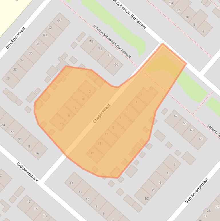 Kaart van postcodegebied 2983VC.