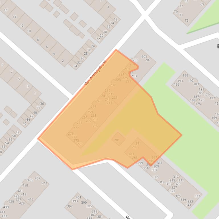 Kaart van postcodegebied 2983VH.