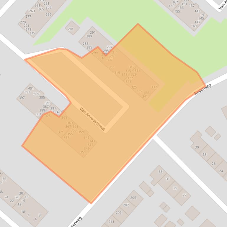 Kaart van postcodegebied 2983VJ.