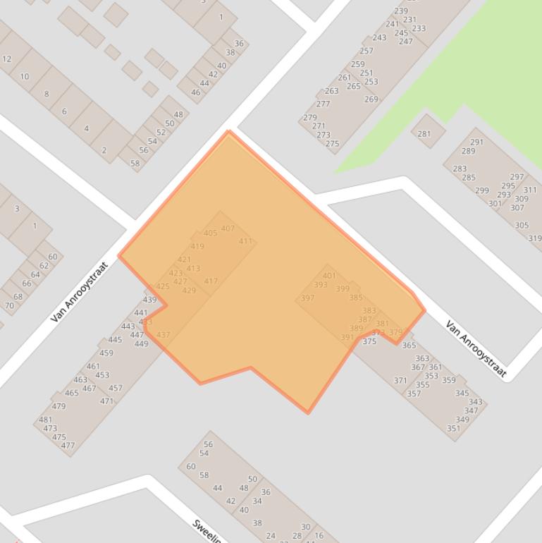 Kaart van postcodegebied 2983VK.