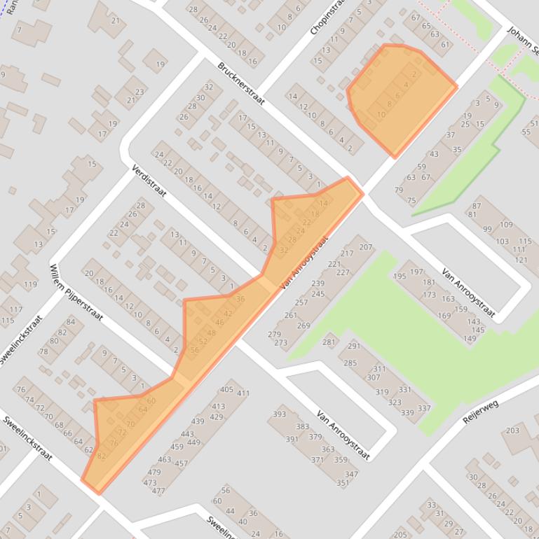 Kaart van postcodegebied 2983VM.