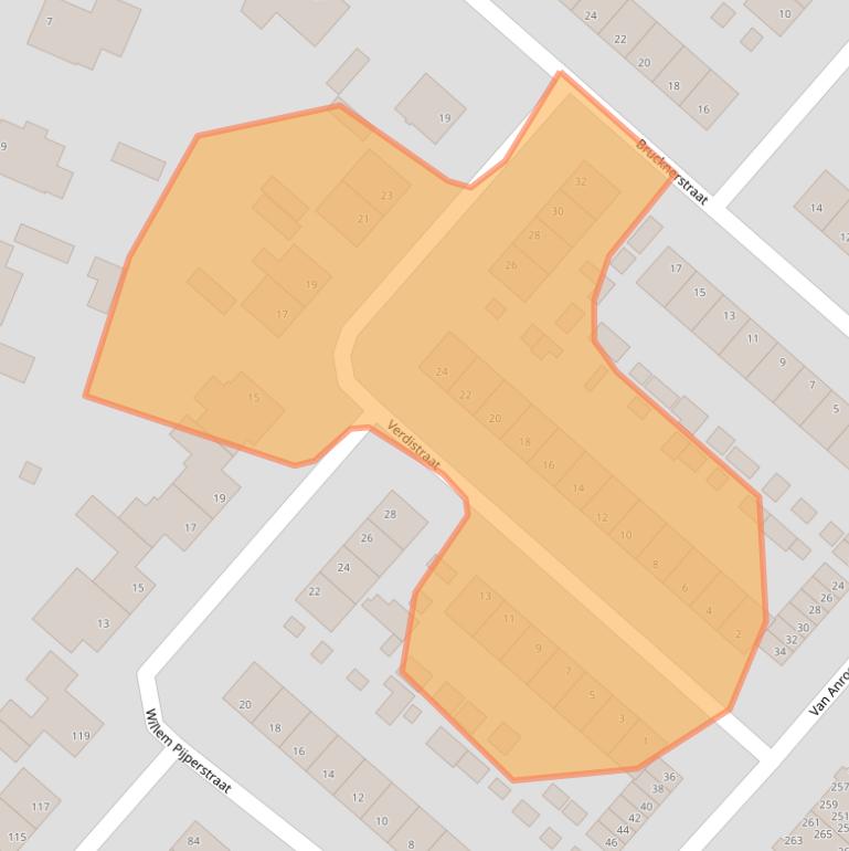 Kaart van postcodegebied 2983VN.