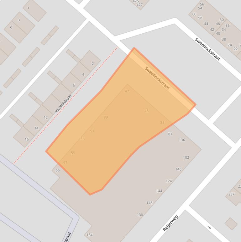 Kaart van postcodegebied 2983XH.