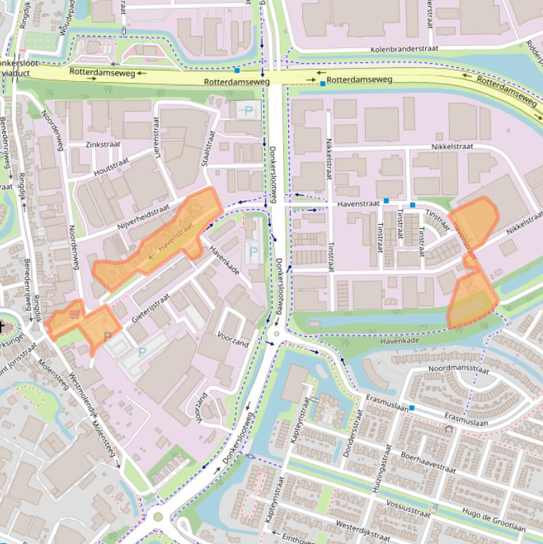 Kaart van postcodegebied 2984AC.