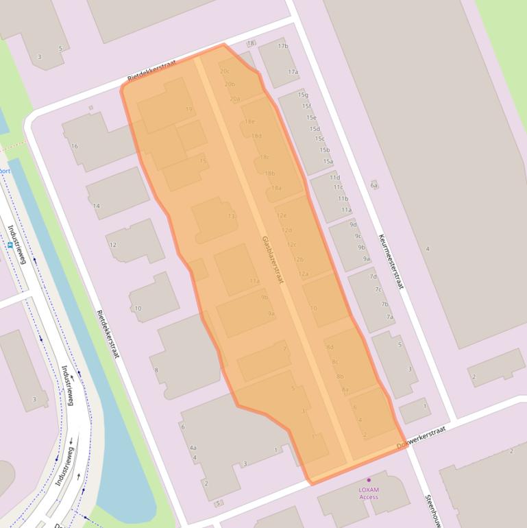 Kaart van postcodegebied 2984BL.