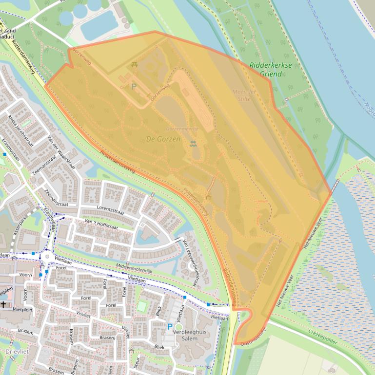 Kaart van postcodegebied 2984BN.