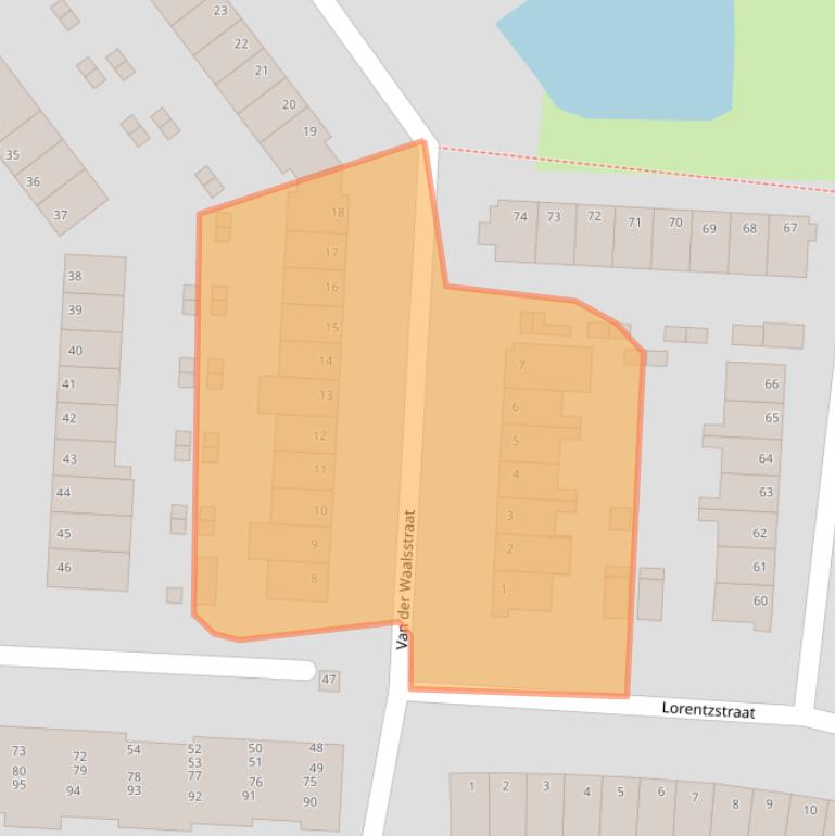 Kaart van postcodegebied 2984EN.