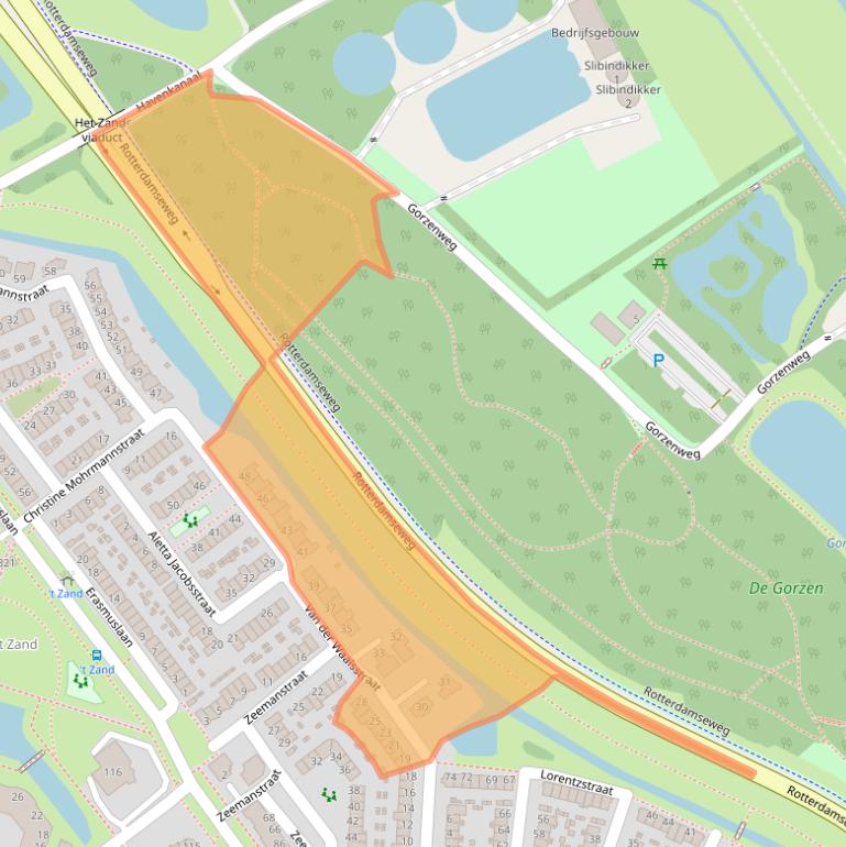 Kaart van postcodegebied 2984EP.