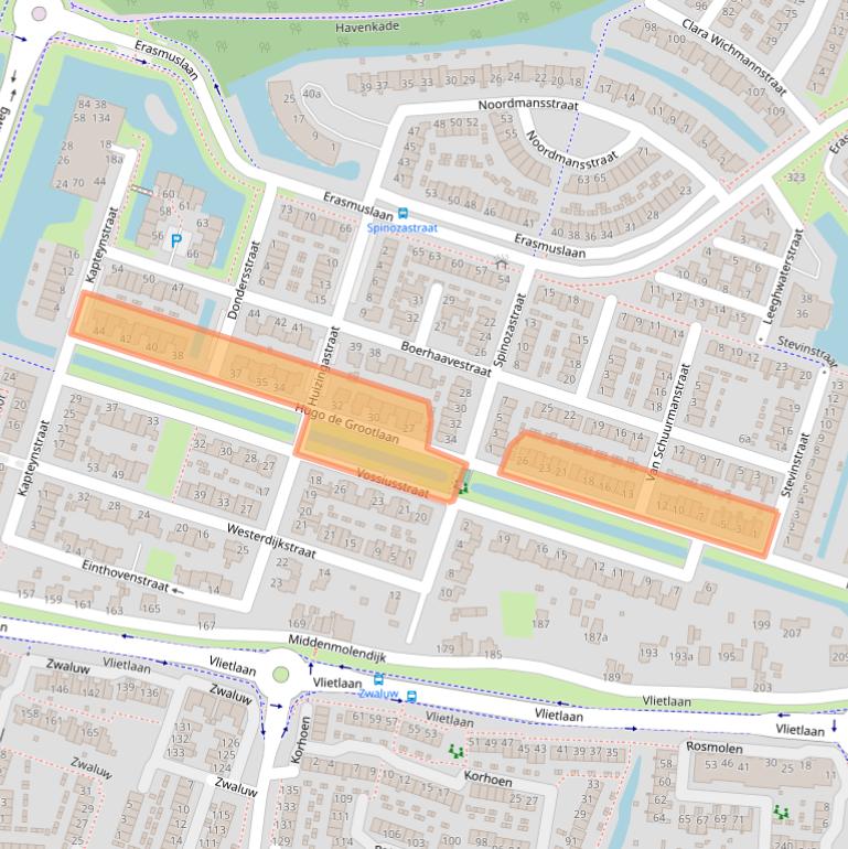 Kaart van postcodegebied 2984GC.