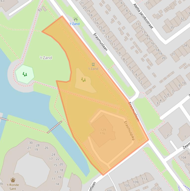 Kaart van postcodegebied 2984GL.