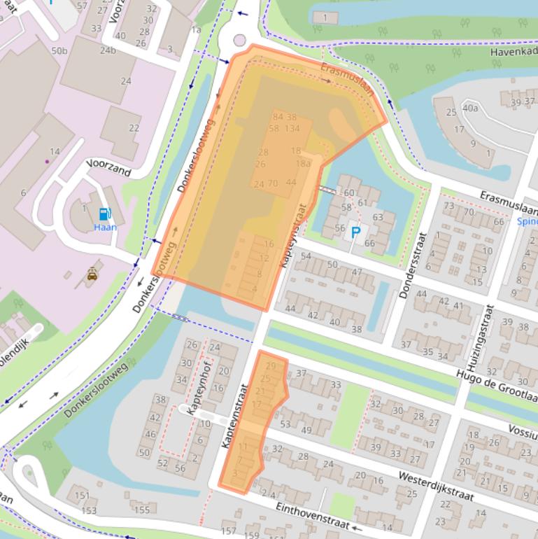 Kaart van postcodegebied 2984GW.