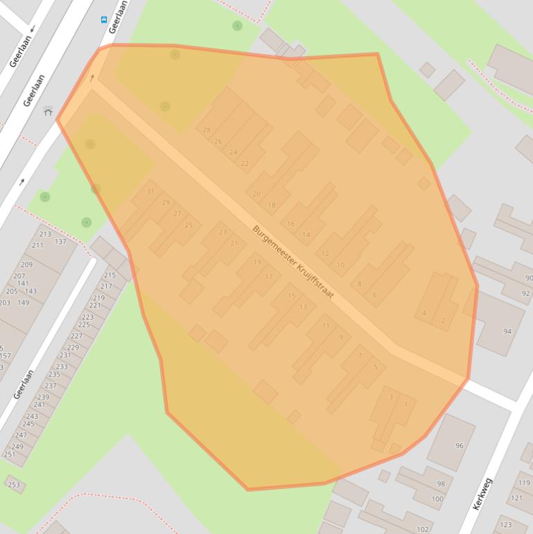 Kaart van postcodegebied 2985AD.