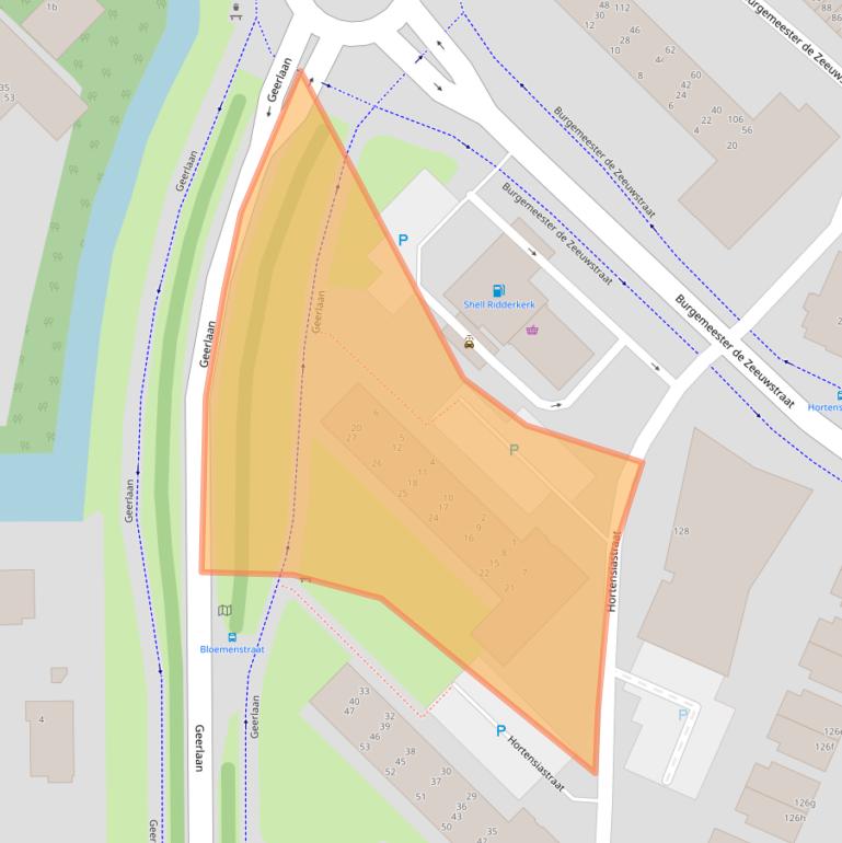 Kaart van postcodegebied 2985AH.