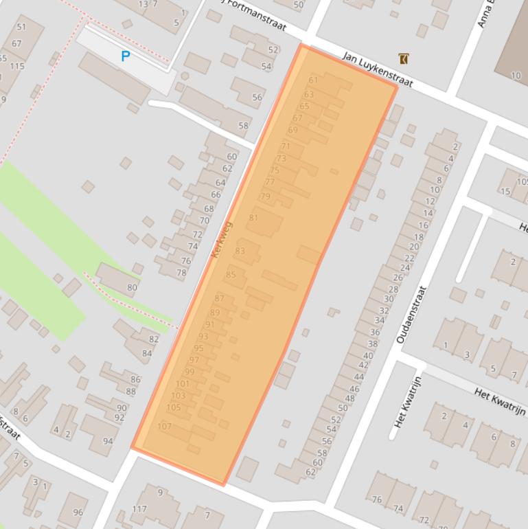 Kaart van postcodegebied 2985AN.