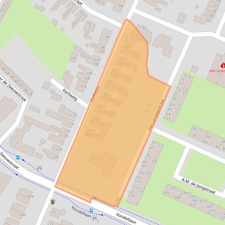 Kaart van postcodegebied 2985AP.