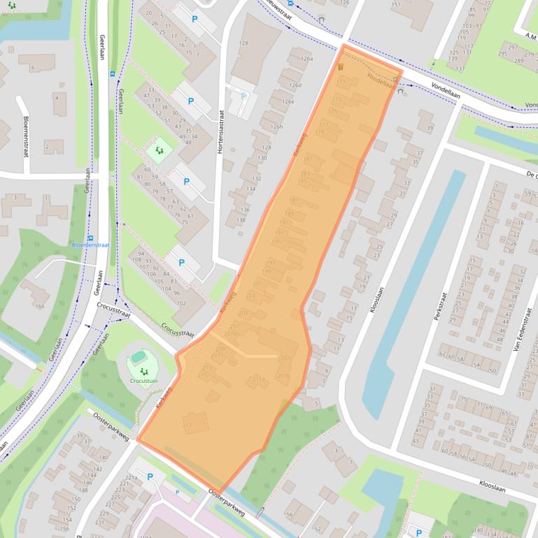 Kaart van postcodegebied 2985AR.