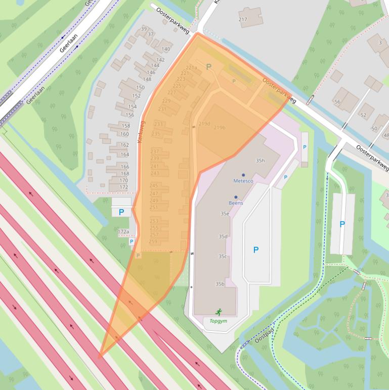 Kaart van postcodegebied 2985AS.