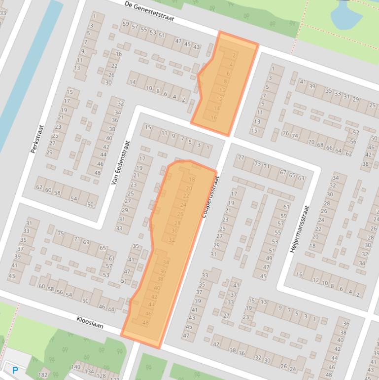 Kaart van postcodegebied 2985CD.