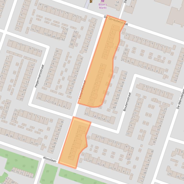 Kaart van postcodegebied 2985CM.