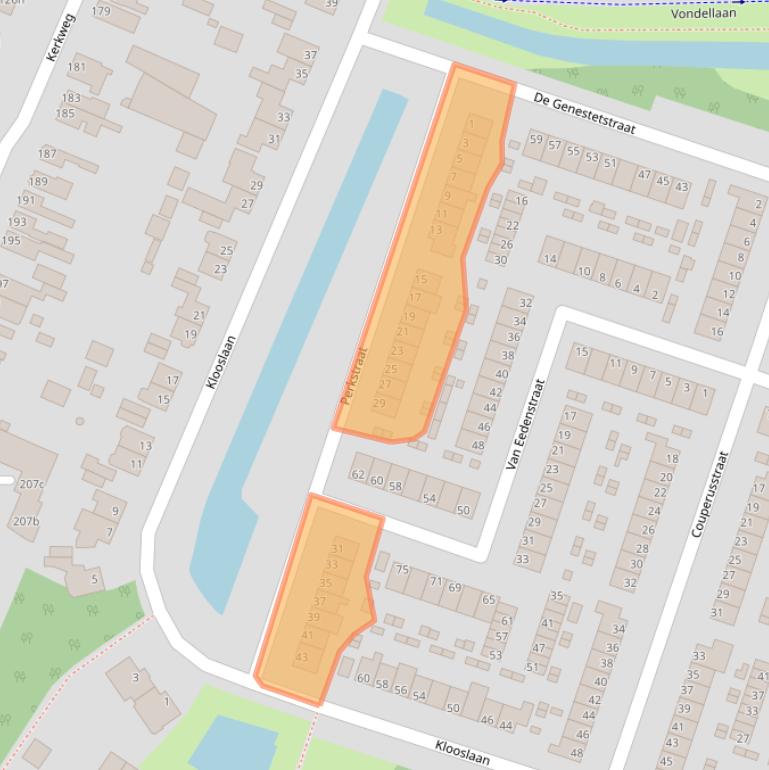 Kaart van postcodegebied 2985CP.