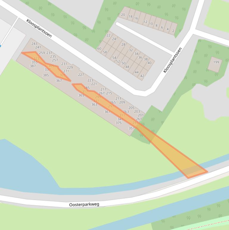 Kaart van postcodegebied 2985SJ.