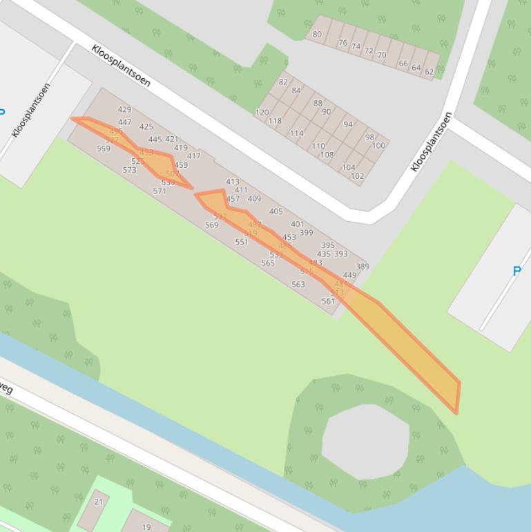 Kaart van postcodegebied 2985SN.