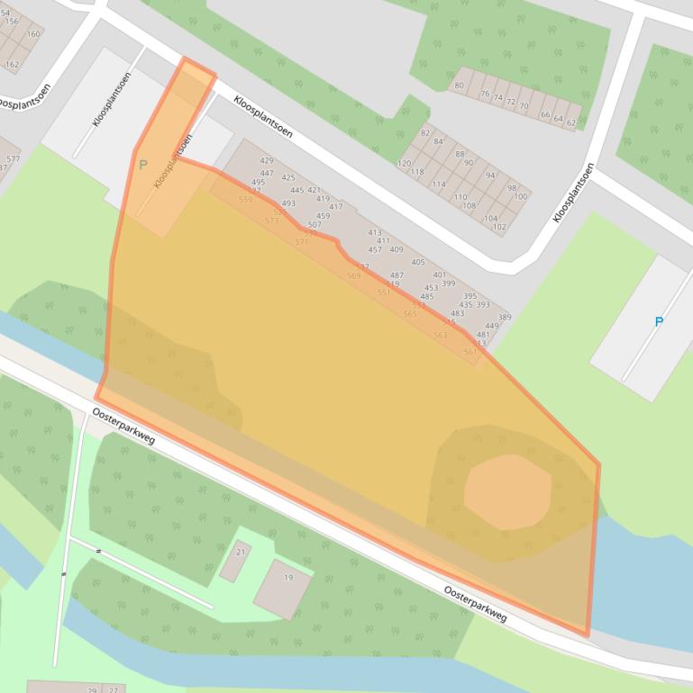 Kaart van postcodegebied 2985SP.