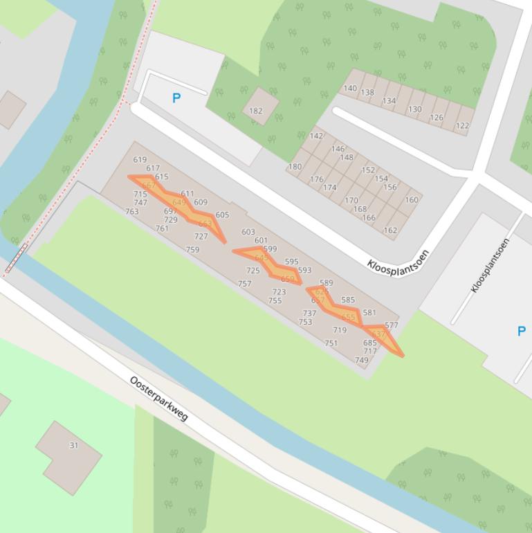 Kaart van postcodegebied 2985ST.