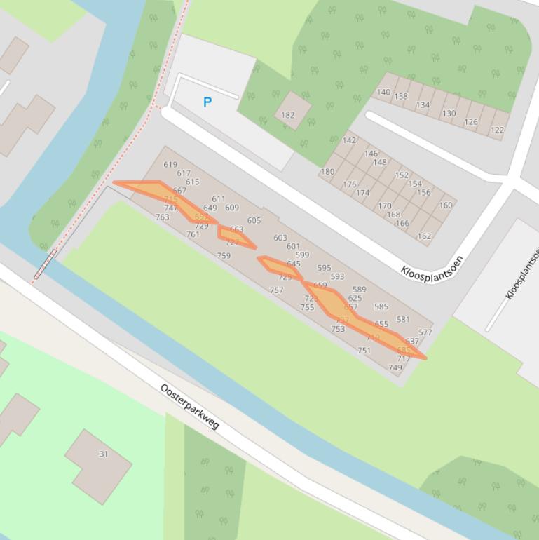 Kaart van postcodegebied 2985SV.