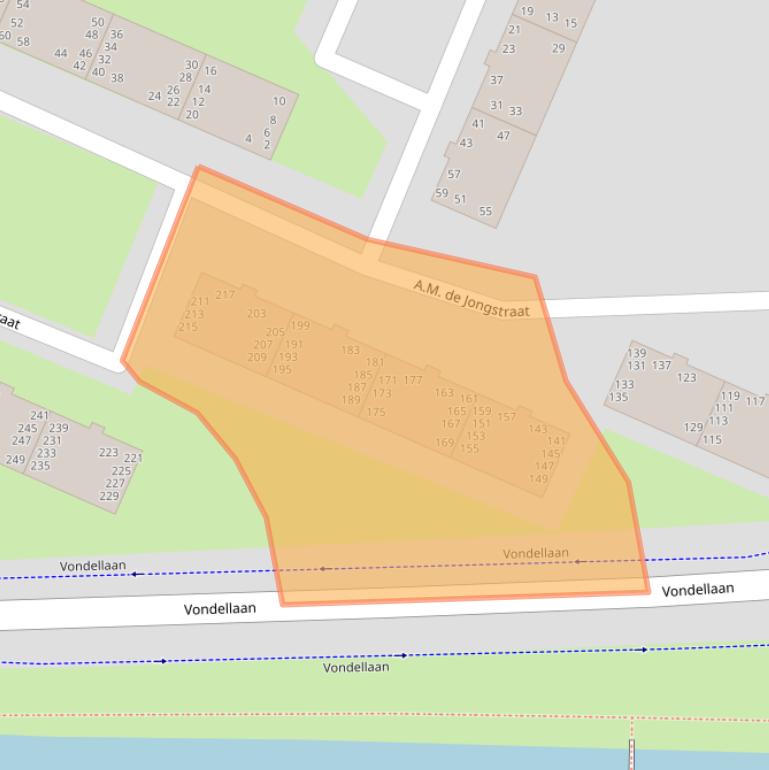 Kaart van postcodegebied 2985TC.