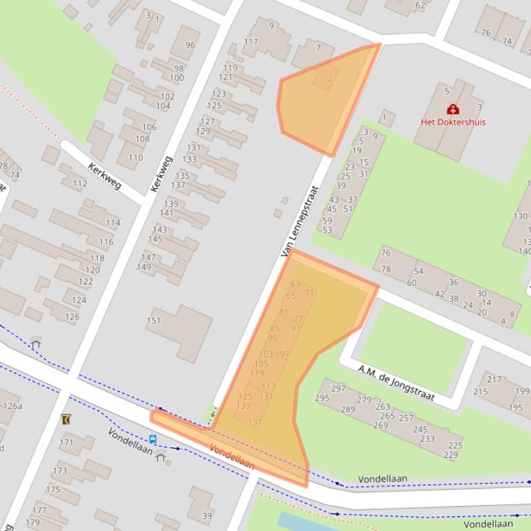 Kaart van postcodegebied 2985TL.