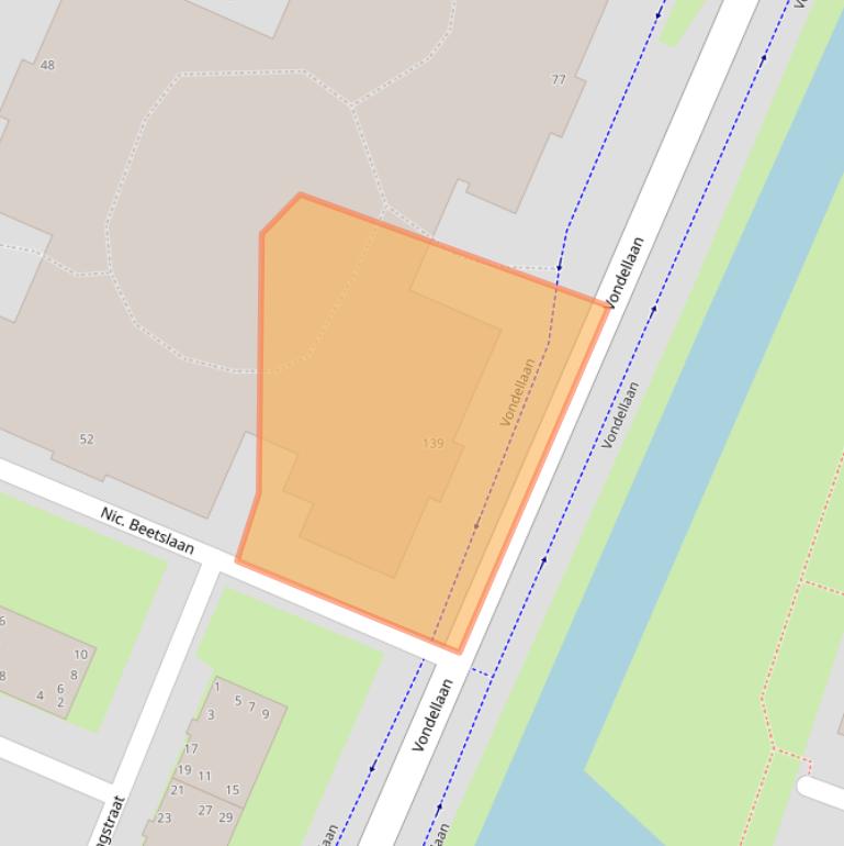 Kaart van postcodegebied 2985VS.