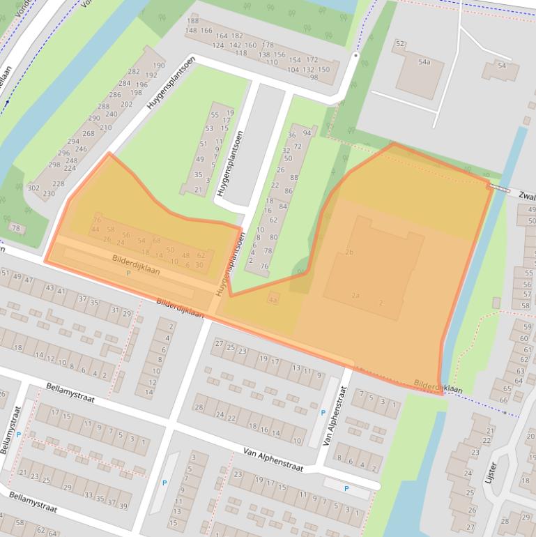 Kaart van postcodegebied 2985XB.
