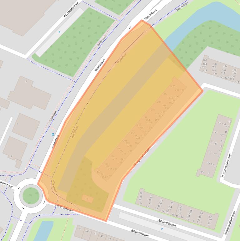 Kaart van postcodegebied 2985XG.