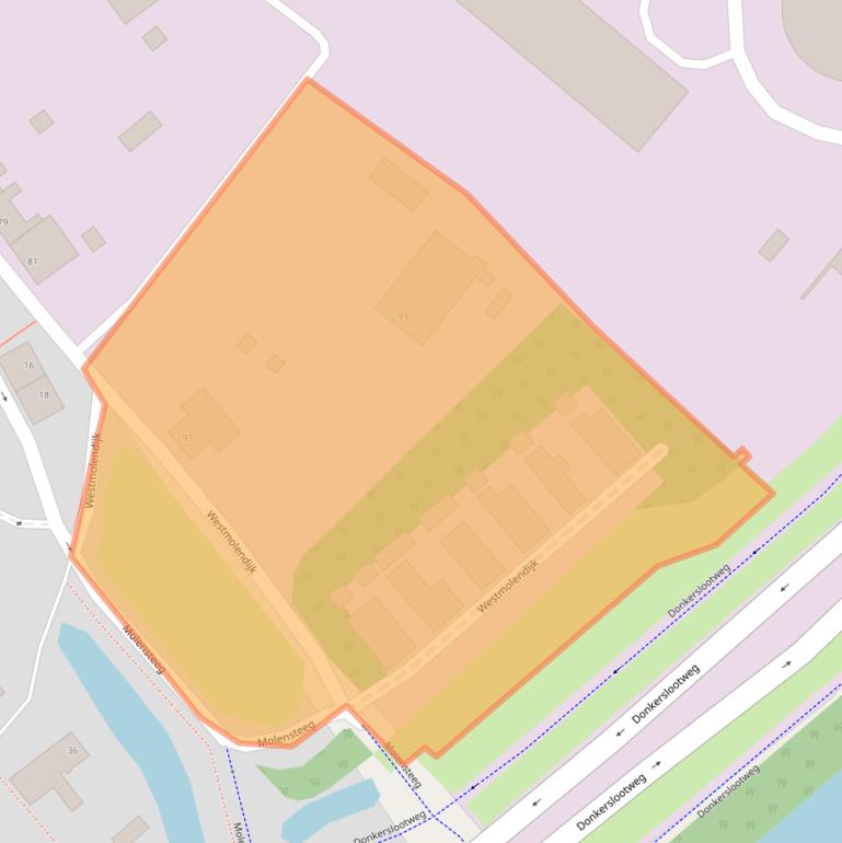 Kaart van postcodegebied 2985XK.