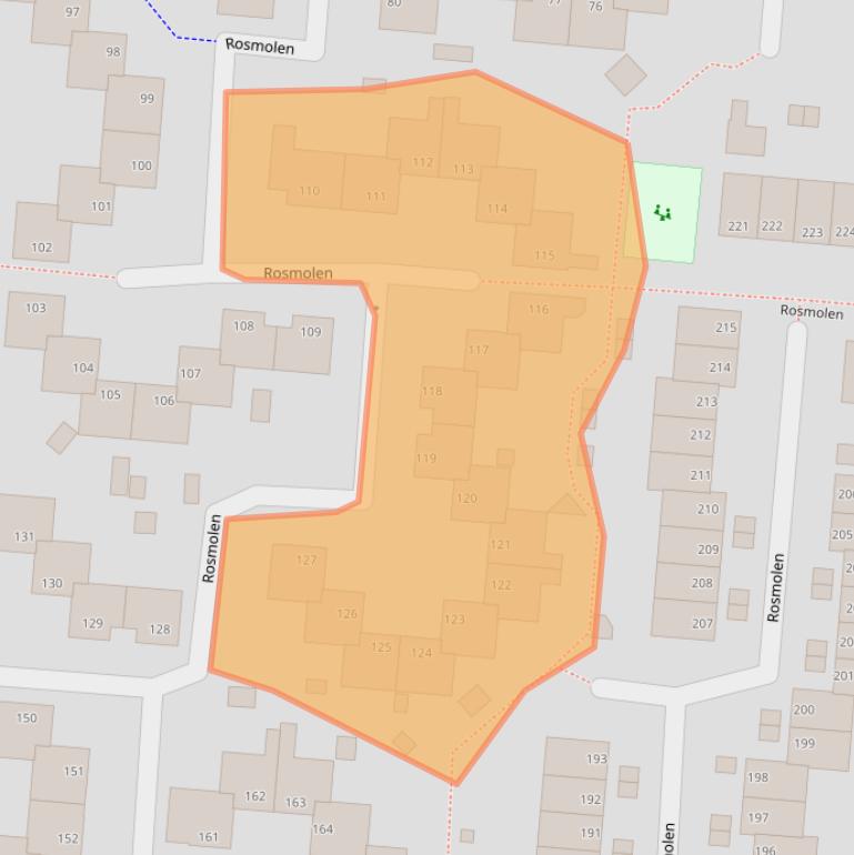 Kaart van postcodegebied 2986EG.