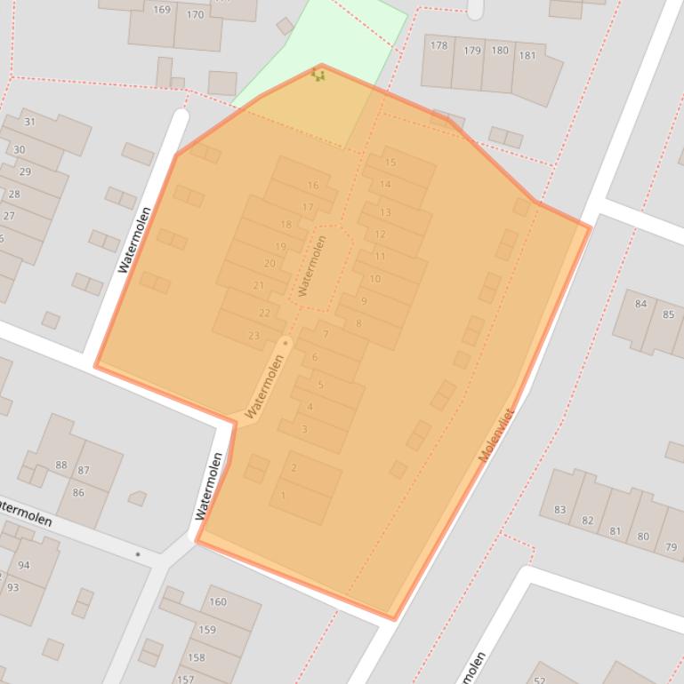 Kaart van postcodegebied 2986ER.